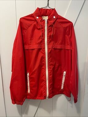White Stag Bright Red Zip-Up Windbreaker